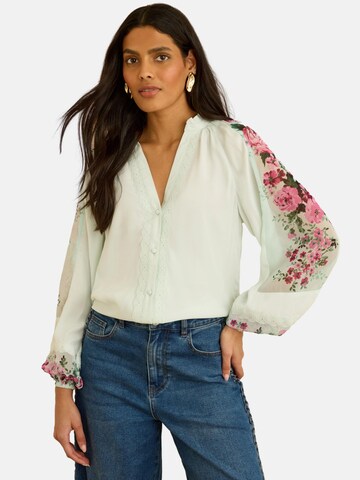 love & roses Bluse in Grün: Vorderseite