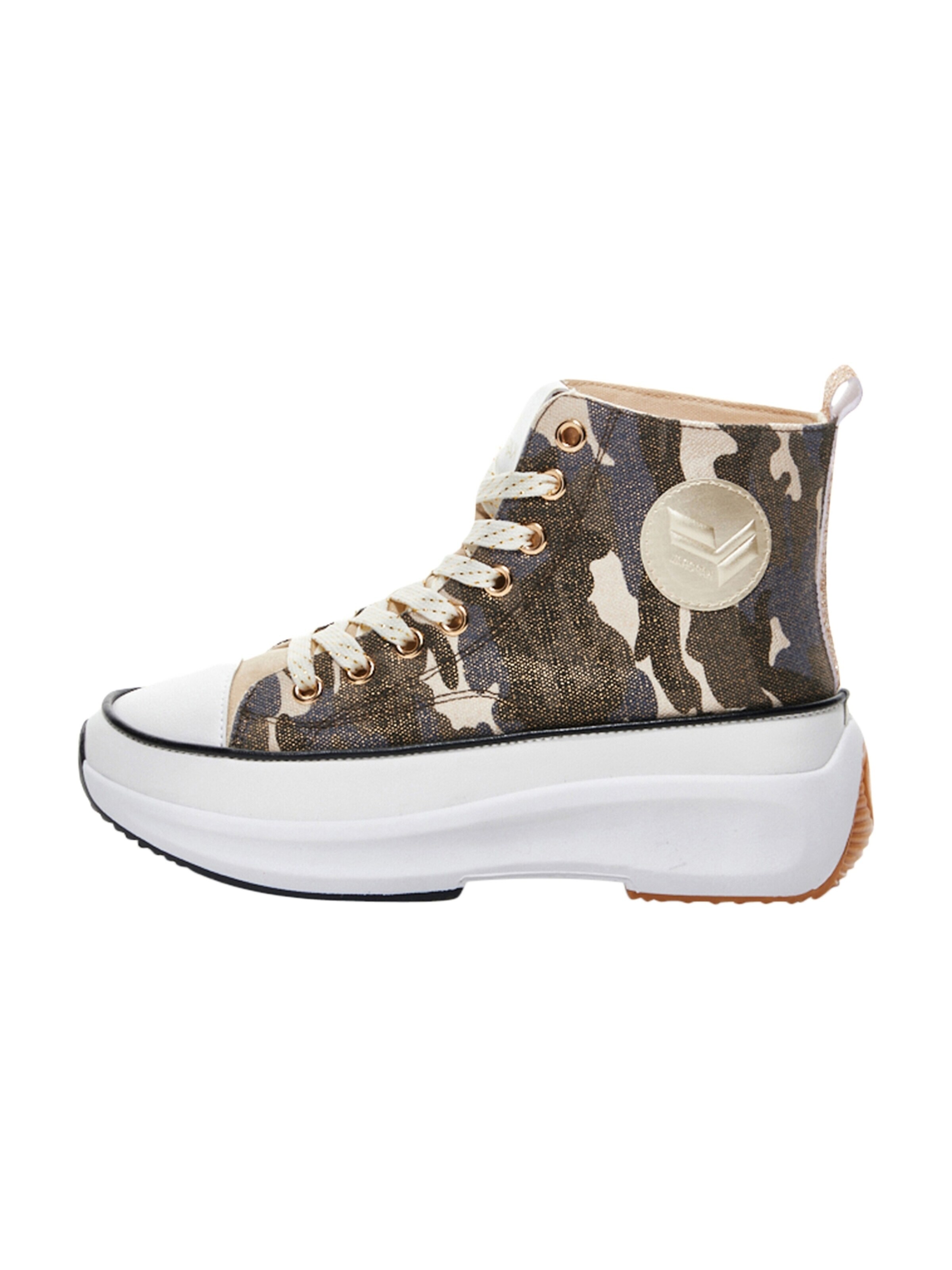 Baskets hautes Kaporal en vert : devant
