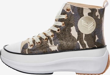Baskets hautes Kaporal en vert : devant