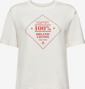 T-shirt ESPRIT en blanc : devant