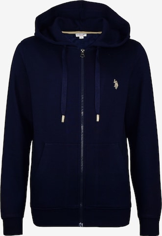 Veste de survêtement U.S. POLO ASSN. en bleu : devant