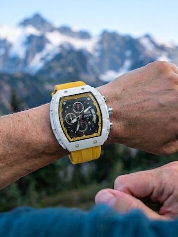 PBLIQ Analoog horloge 'PBLIQ Luxe Chronograaf Herenhorloge' in Geel