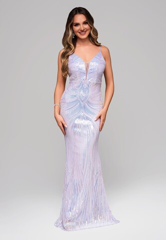 Ombre Abendkleid 'LA-OM-DLR107' in Lila: Vorderseite