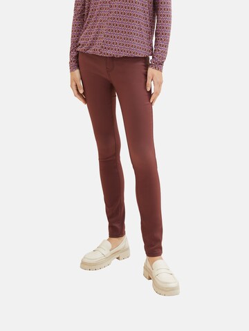 TOM TAILOR Skinny Jeans 'Alexa' in Bruin: voorkant