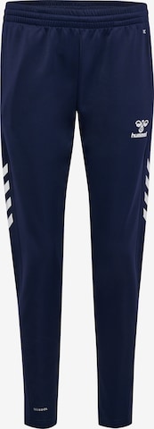 Coupe slim Pantalon de sport Hummel en bleu : devant