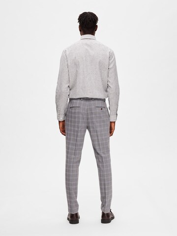 SELECTED HOMME Slim fit Trousers 'Liam' in Grey