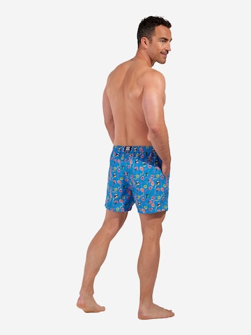 HOM Zwemshorts ' Beach Boxer Lido ' in Blauw