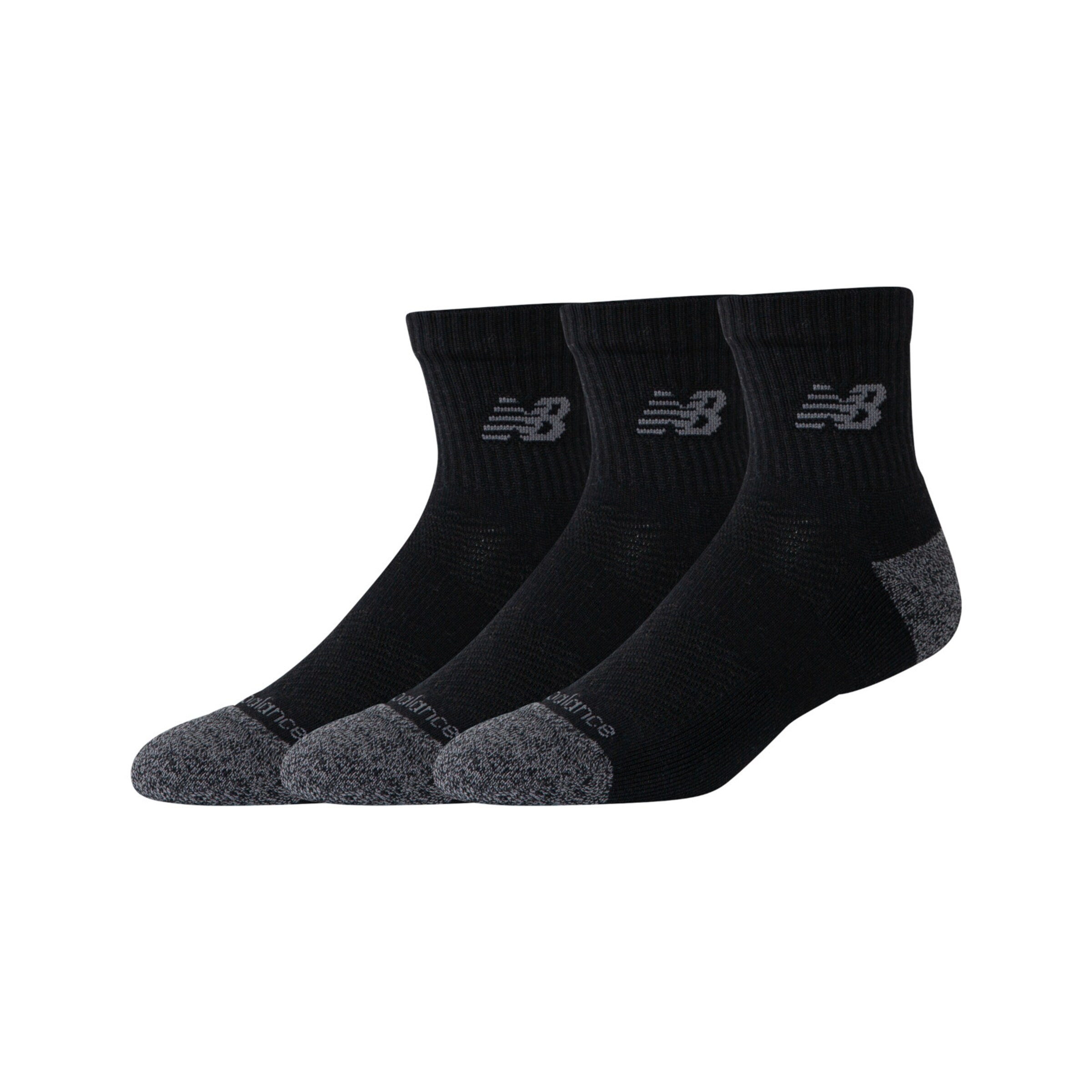 new balance Socken in dunkelgrau / schwarz, Produktansicht