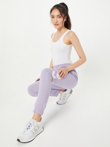 Hummel Ozke Športne hlače | vijolična barva