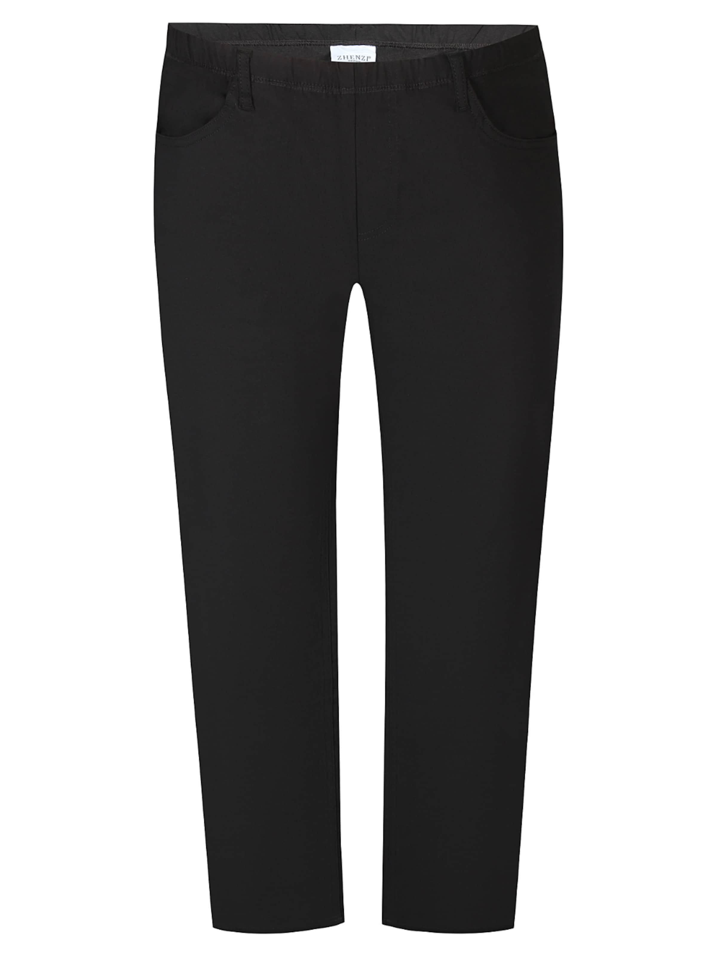 Zhenzi Slim fit Pants 'Twist 209' in Black: front
