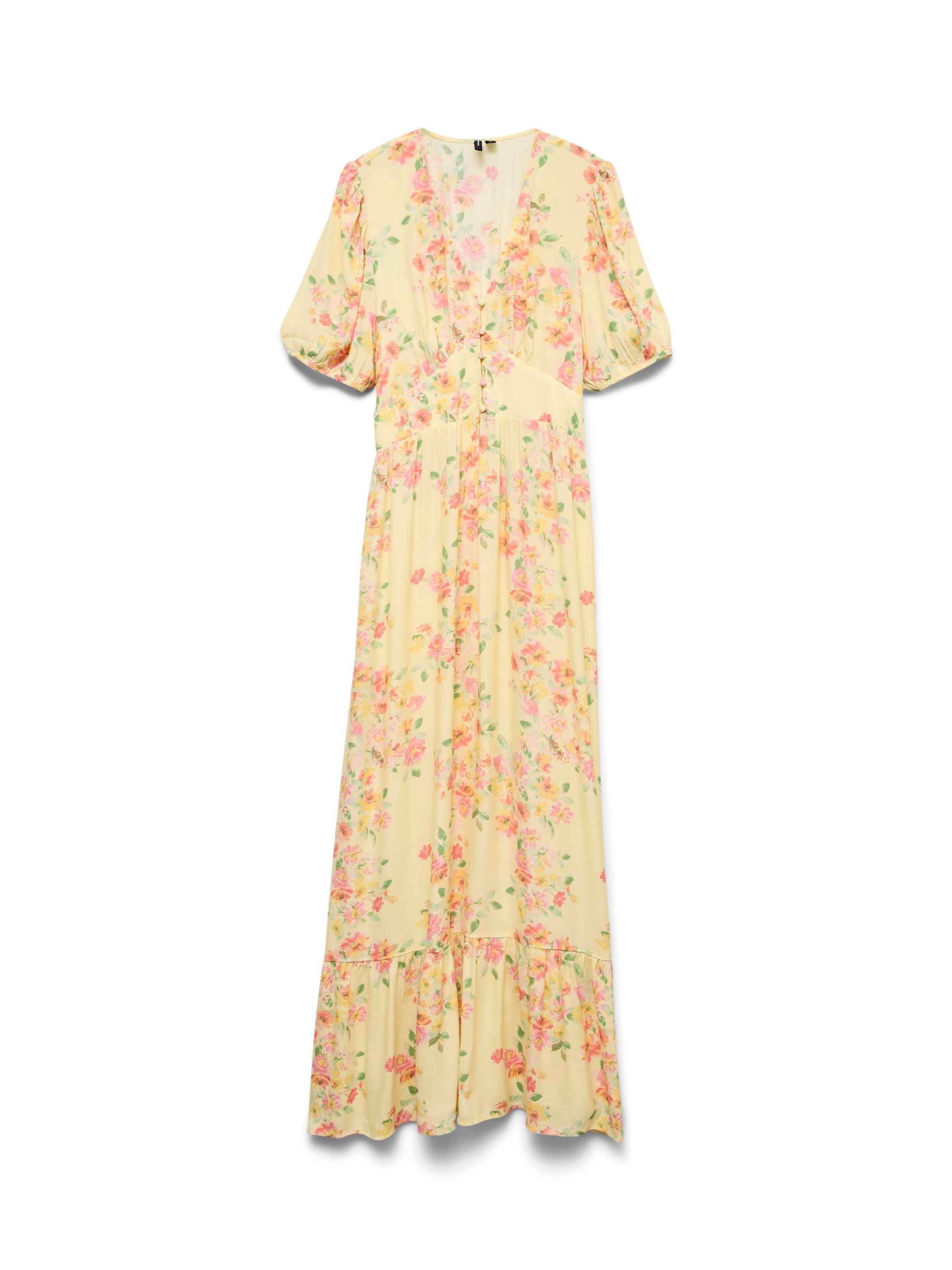 Abito 'VMVilma' in 38 VERO MODA di colore giallo limone / giallo chiaro / oliva / rosa antico, Visualizzazione prodotti
