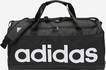 ADIDAS SPORTSWEAR Спортна чанта 'Essentials Linear Medium' в черно: отпред