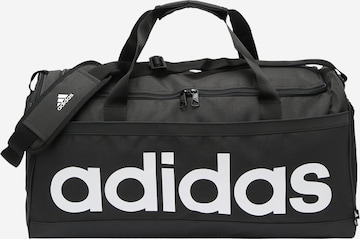 Geantă sport 'Essentials Linear Medium' de la ADIDAS SPORTSWEAR pe negru: față