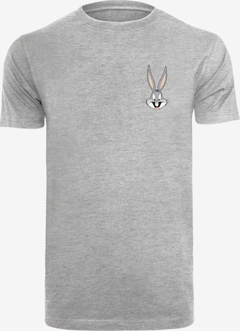 F4NT4STIC Shirt 'Looney Tunes Bugs Bunny' in Grijs: voorkant