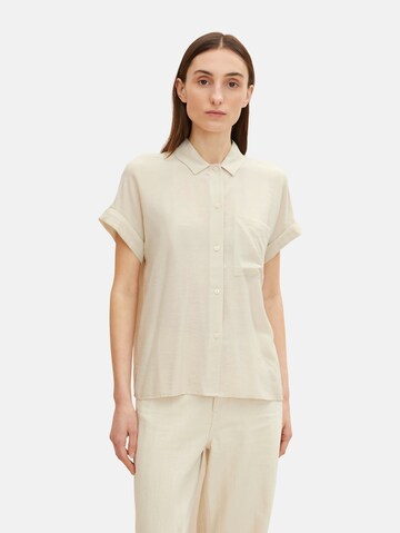 TOM TAILOR Bluse in Beige: predná strana