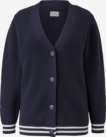 TRIANGLE Knit Cardigan in Blue: front