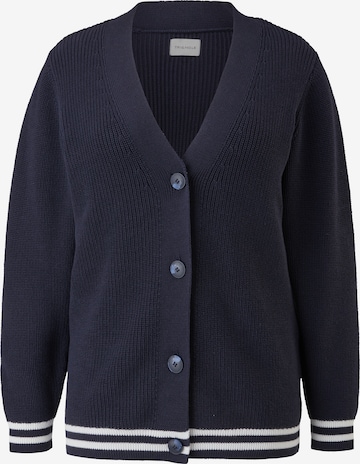 TRIANGLE Knit Cardigan in Blue: front