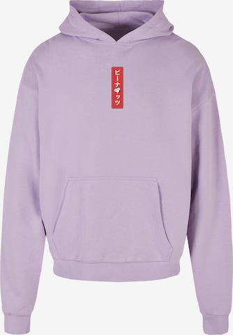 Merchcode Sweatshirt 'Peanuts - House Of Snoopy' in Purple: front