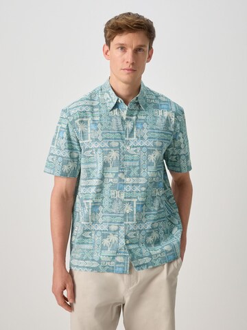 Next Regular fit Button Up Shirt in Blue: front