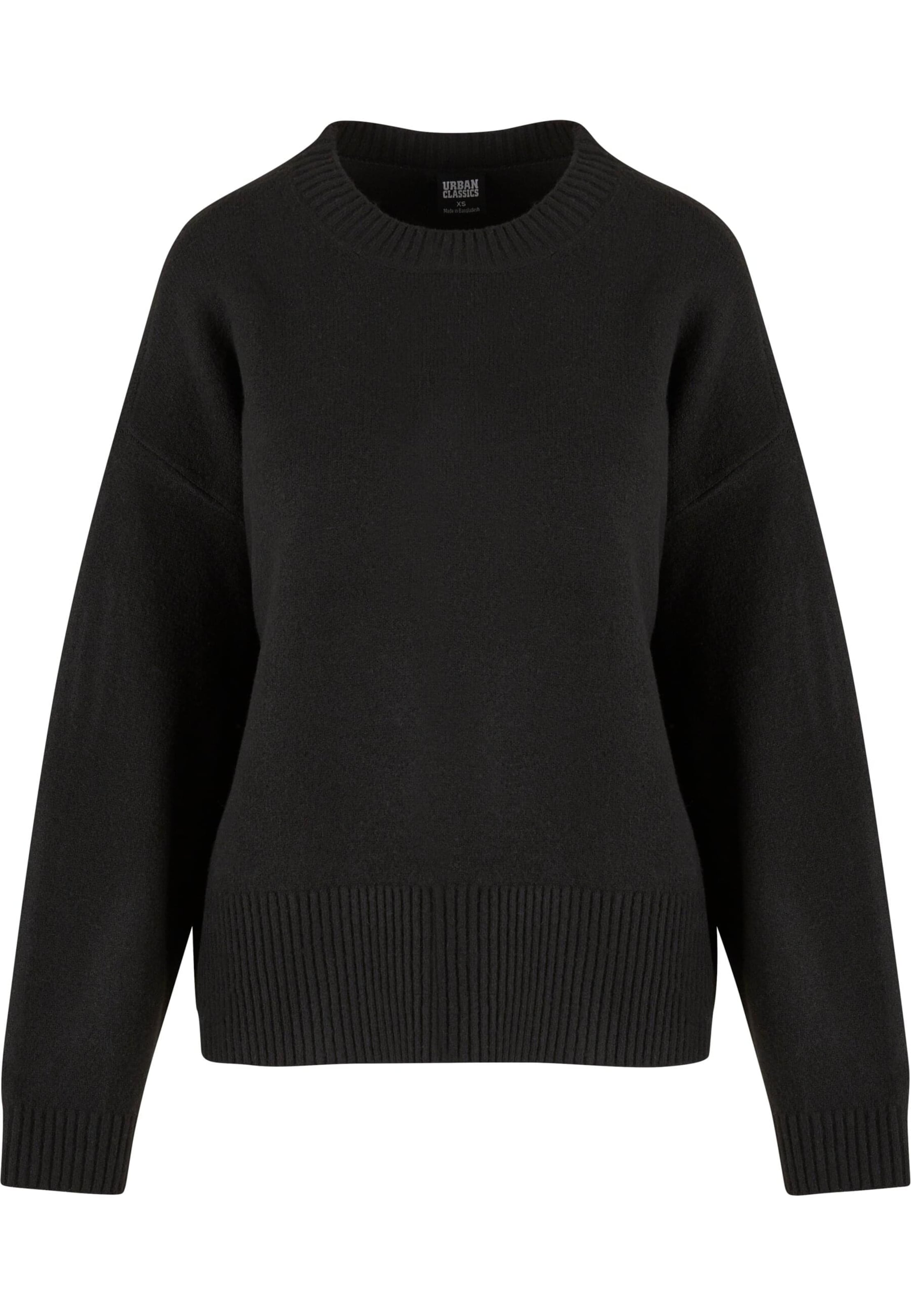 Urban ClassicsPulover - crna boja: prednji dio