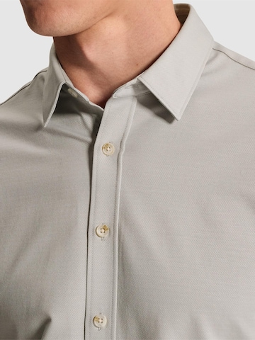CAST IRON - Ajuste estrecho Camisa 'Shirt in twill jersey with Kent collar' en gris