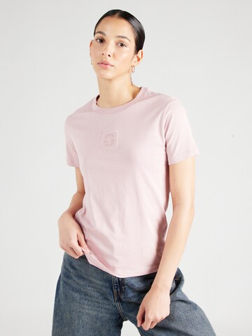 CONVERSE T-shirt 'Chuck Taylor Embro' i rosa: framsida