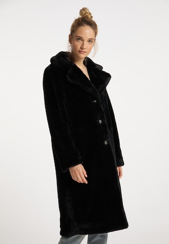 DreiMaster Vintage Between-Seasons Coat in Black: front