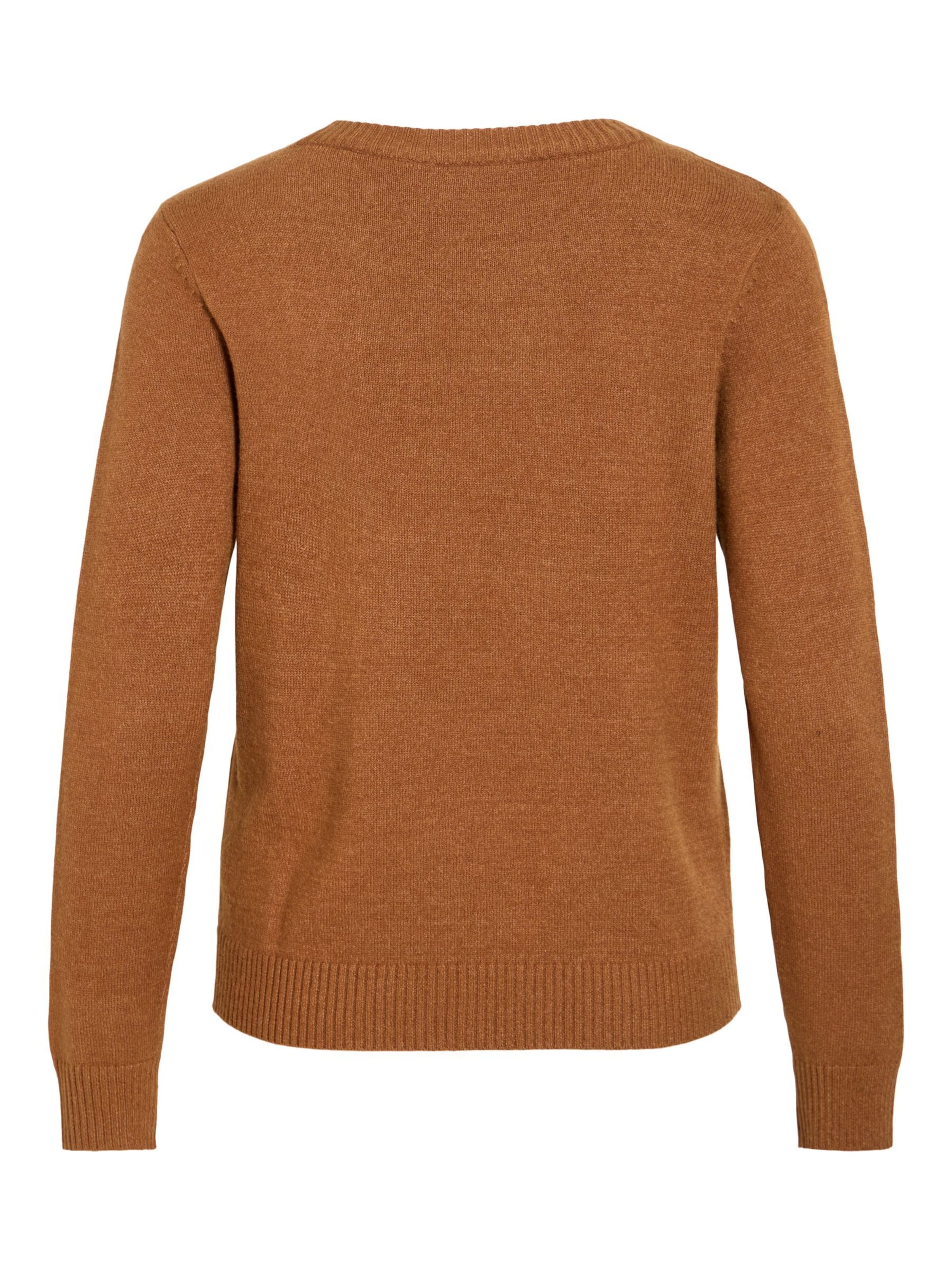 VILA Sweater 'VIRil' in Brown