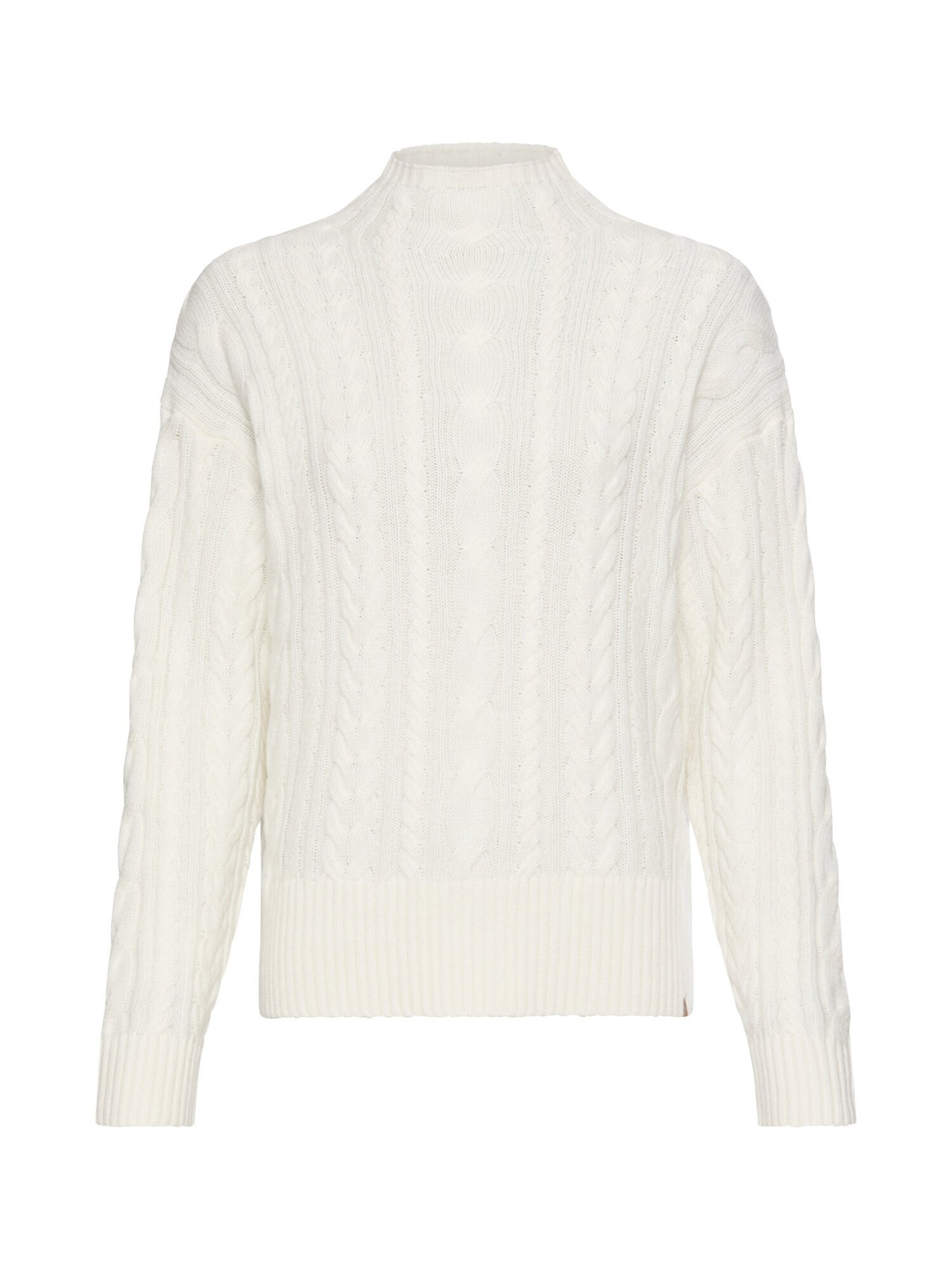 CAMEL ACTIVE Strickpullover in lockerer Passform in Weiß: Vorderseite