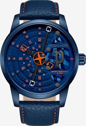Montre à affichage analogique POLICE en bleu : devant