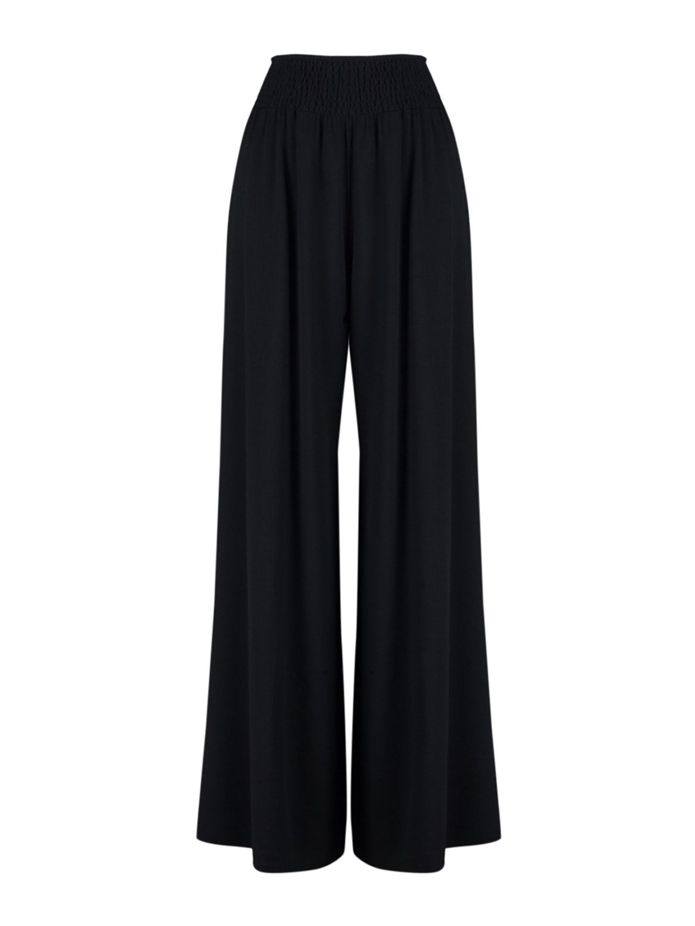 Wide leg Pantaloni di Trendyol in nero: frontale