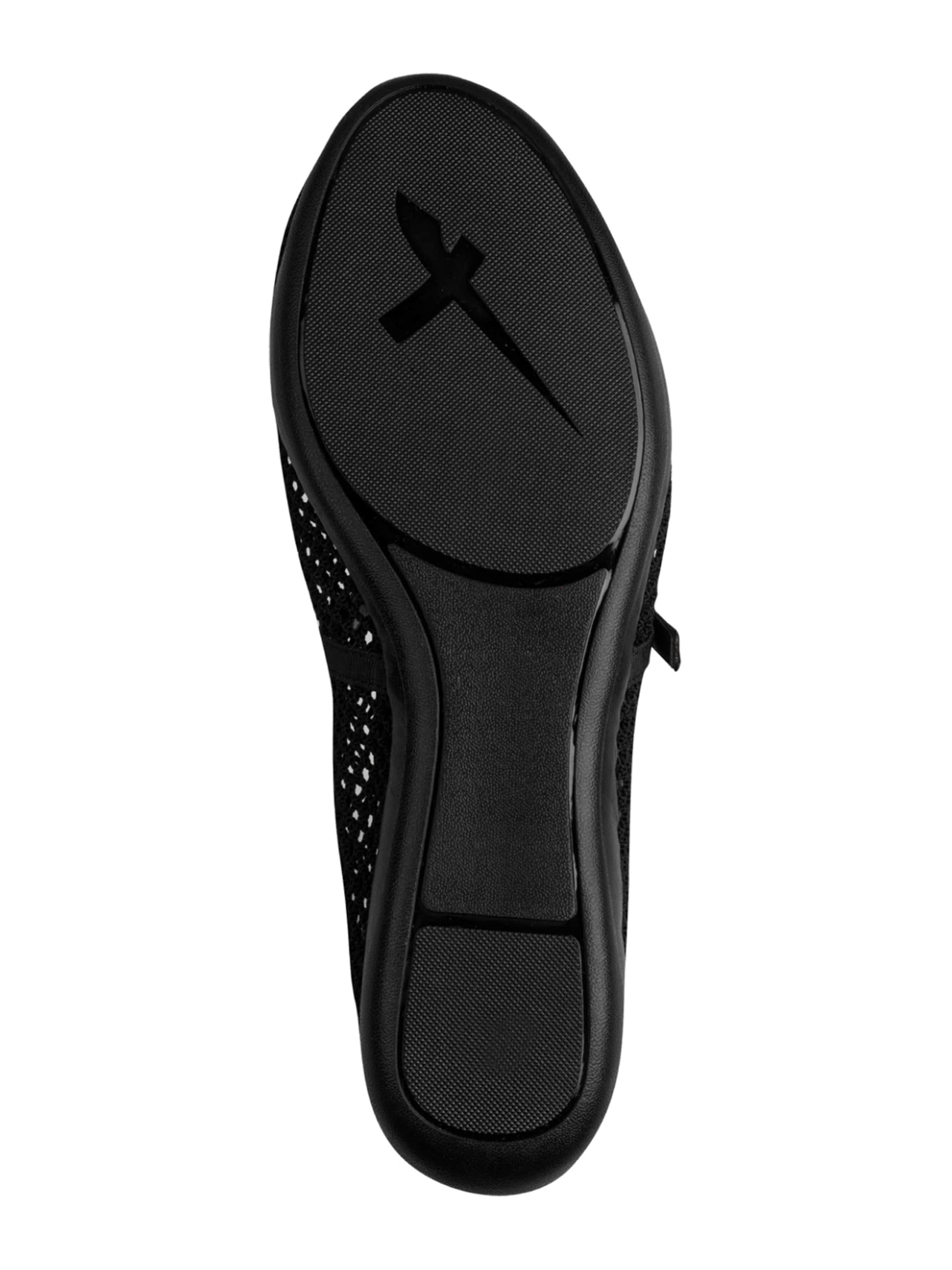 Balerini cu curea glezna de la Tamaris pe negru