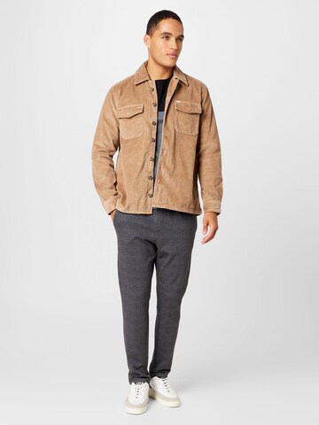 LTB Comfort fit Button Up Shirt 'YALOHO' in Beige