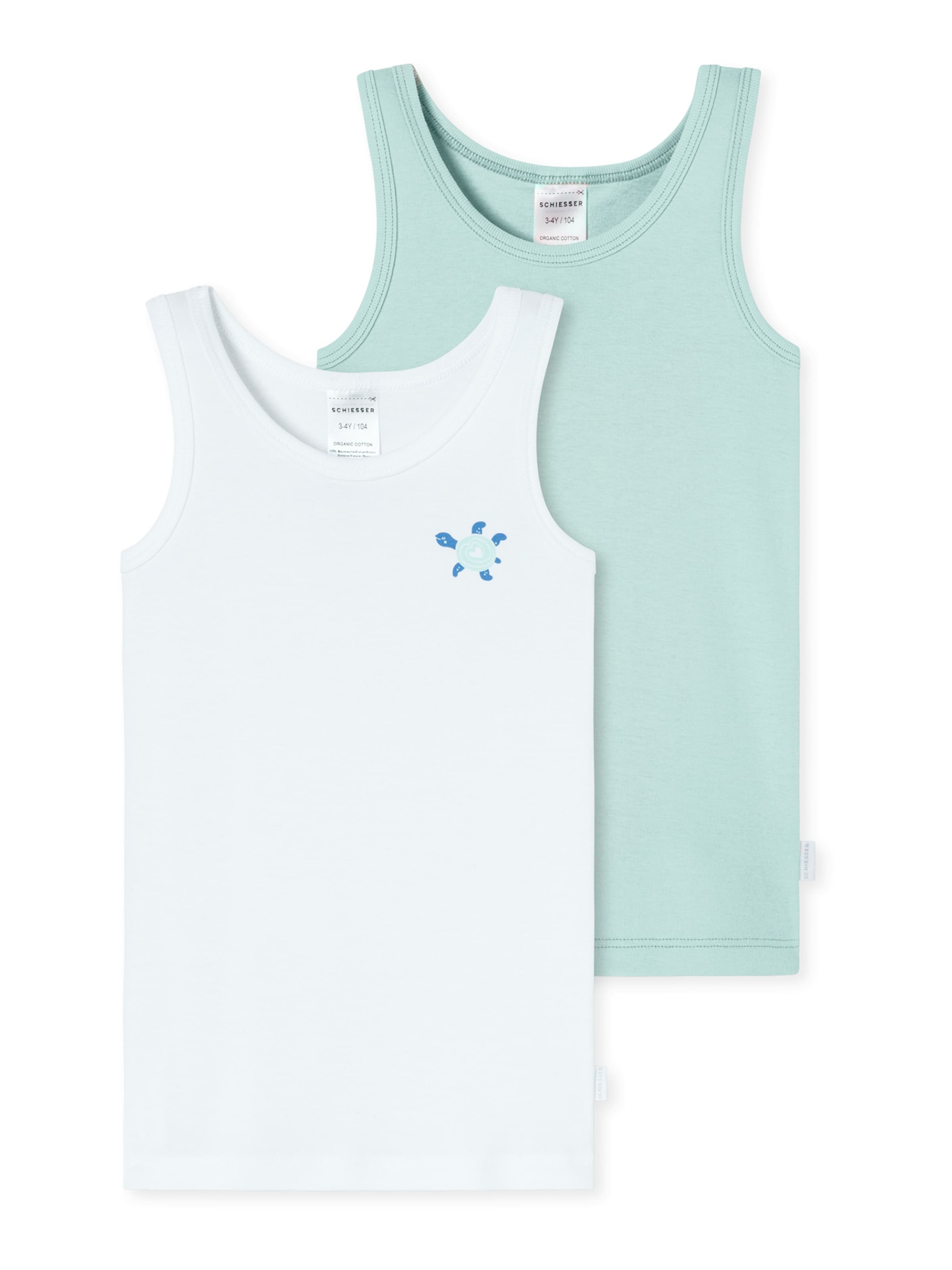 Maillot de corps ' Fine Rib ' SCHIESSER en vert : devant