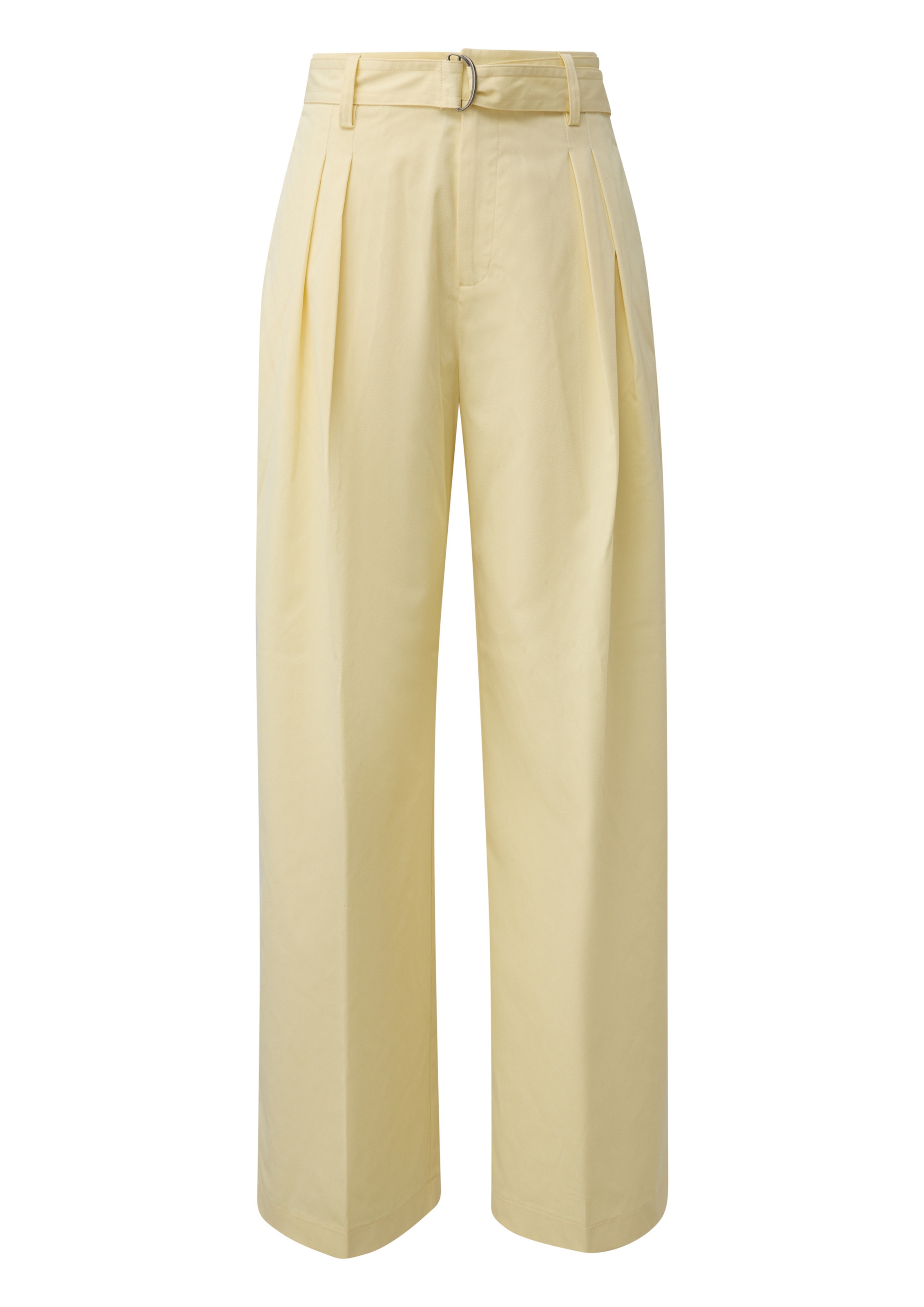 QS Wide Leg Hose in Gelb: Vorderseite