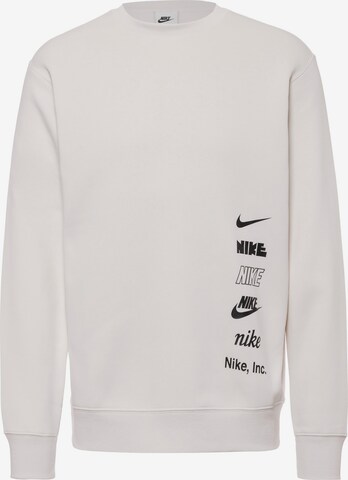 Nike Sportswear Tapered Sport sweatshirt 'Club Fleece' i vit: framsida