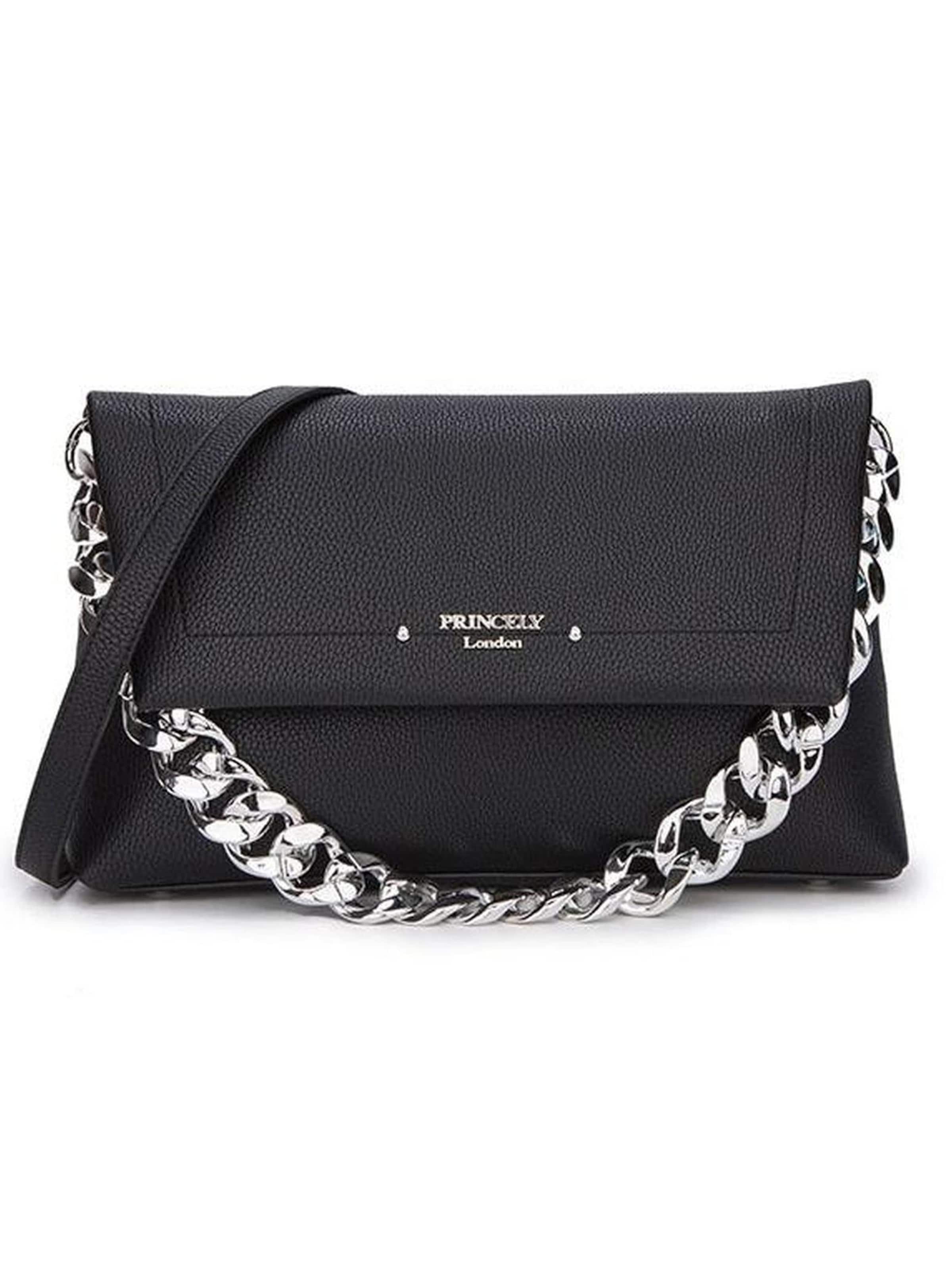 Princely London Shoulder Bag 'Peggy' in Black: front