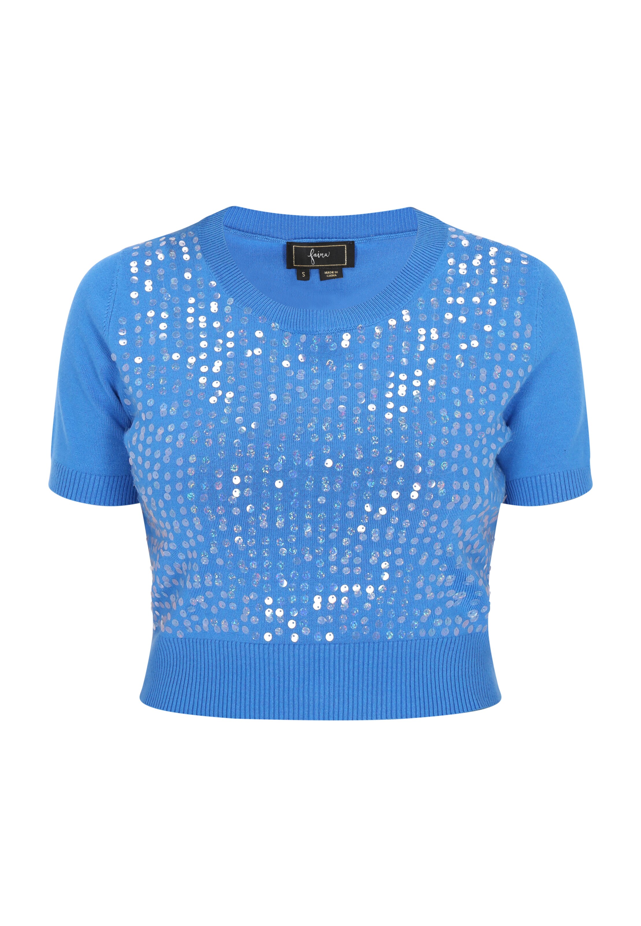 faina Trui in Blauw: voorkant