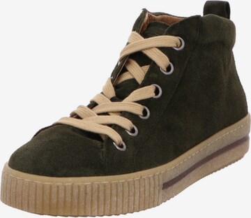 GABOR High-Top Sneakers in Green: front