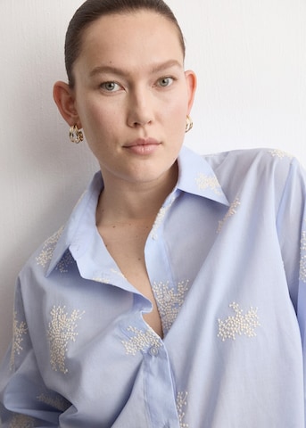 MANGO Blúz 'Pucara' - kék