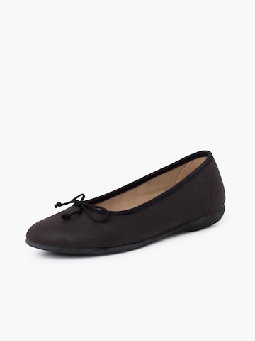 Ballerines Pisamonas en noir : devant