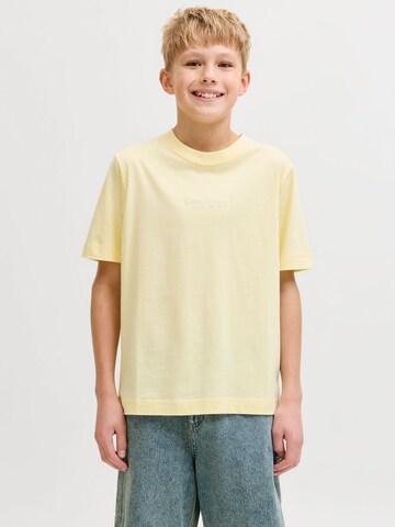 T-Shirt Jack & Jones Junior en jaune : devant