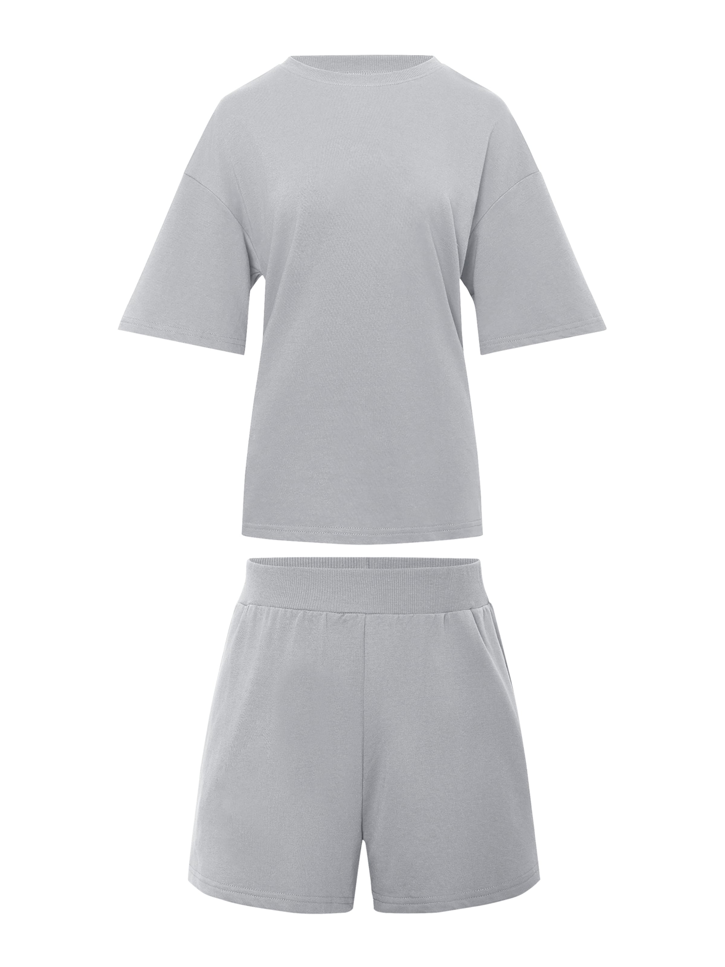 Imily Bela - Pijama de pantalón corto en gris: frente