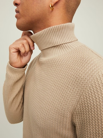 JACK & JONES Sweater 'blucarlos' in Beige