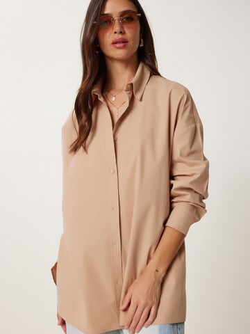 Happiness İstanbul Blouse in Beige: voorkant