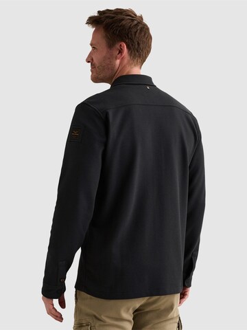 PME Legend Regular fit Skjorta 'Cargo overshirt with waffle texture' i blå