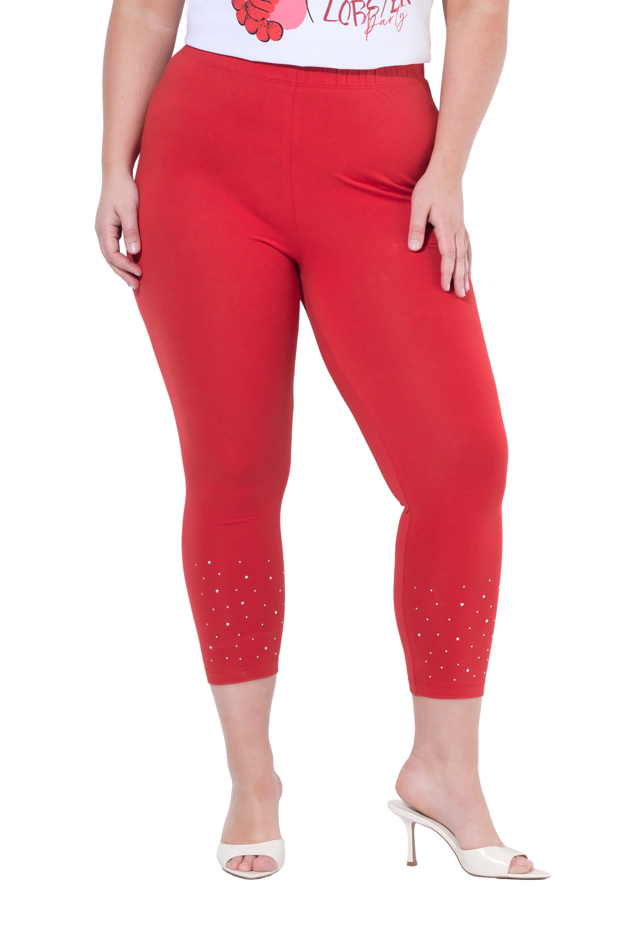 MIAMODA Skinny Leggings in Red: front