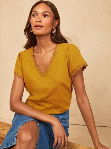 love & roses Shirt in Yellow