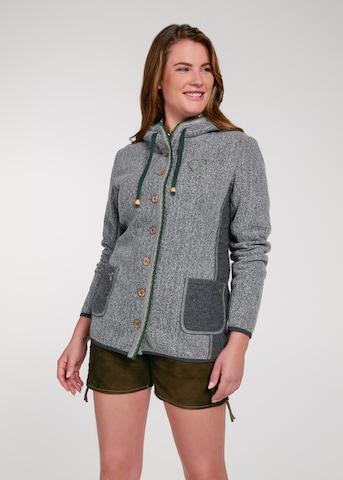 SPIETH & WENSKY Knitted Janker 'Wilhelmina' in Grey: front