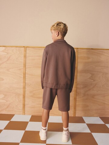 Next Sweatjacka i brun